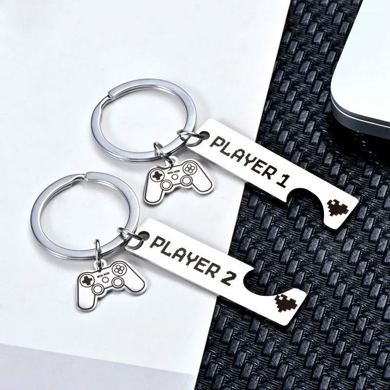 Gamer Couple Matching Keychain Set - Vivid Setups