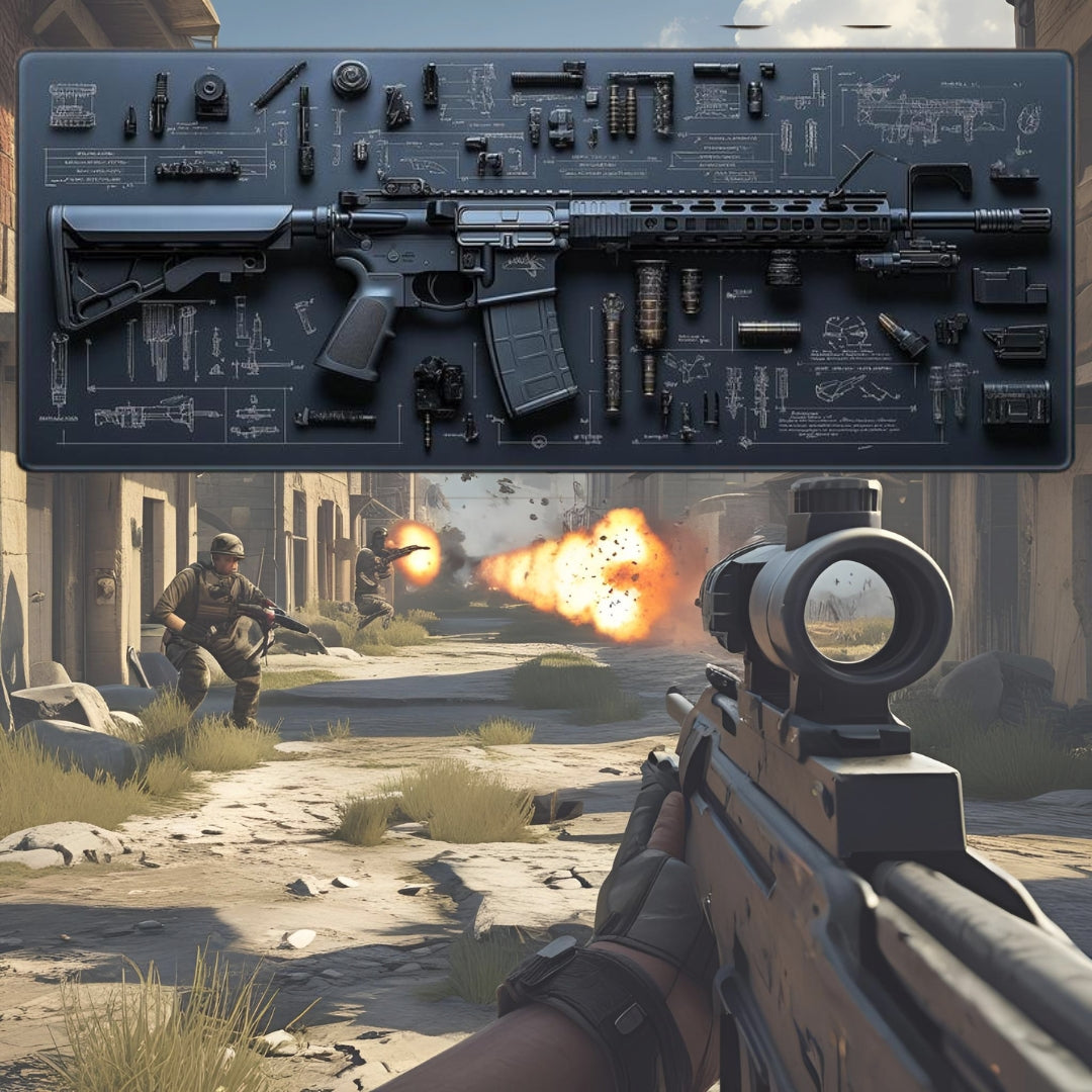 Machine Gun Mouse Pad - Vivid Setups