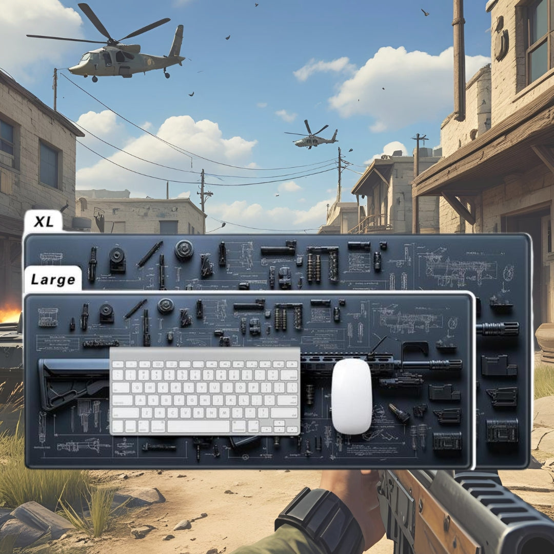 Machine Gun Mouse Pad - Vivid Setups