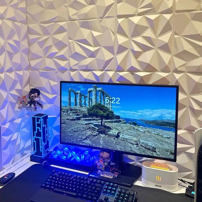 3D Geometric Wall Panel - Vivid Setups