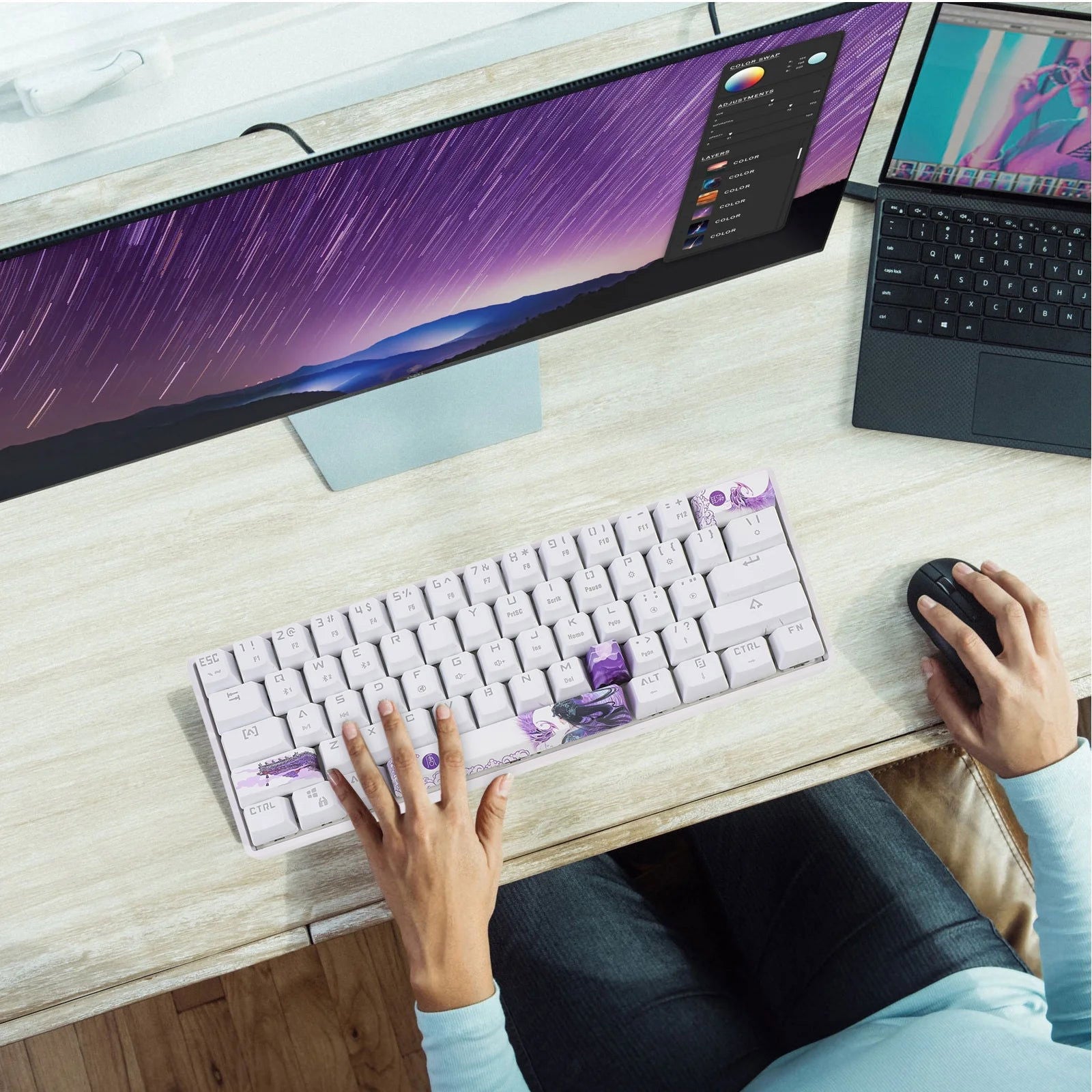 Custom Esc Enter Shift & Spacebar Key Caps (4 Pk.) - Vivid Setups