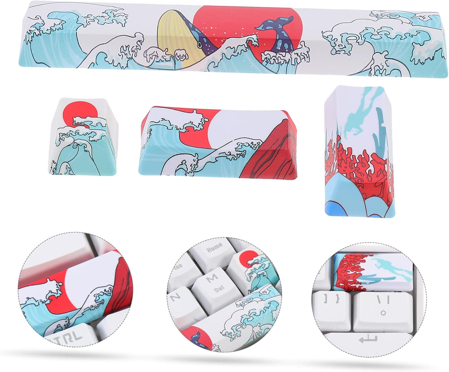 Custom Esc Enter Shift & Spacebar Key Caps (4 Pk.) - Vivid Setups