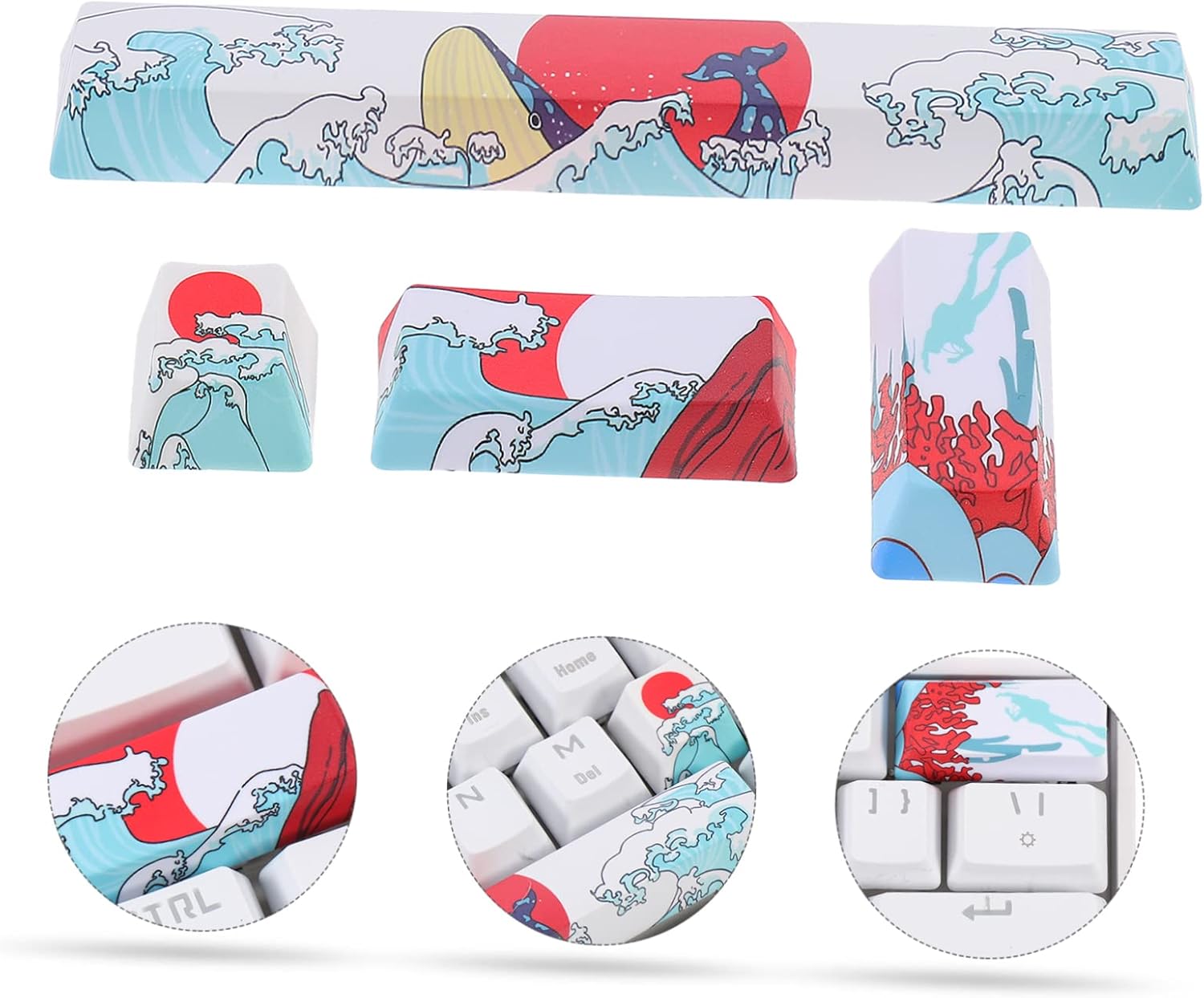 Custom Esc Enter Shift & Spacebar Key Caps (4 Pk.) - Vivid Setups