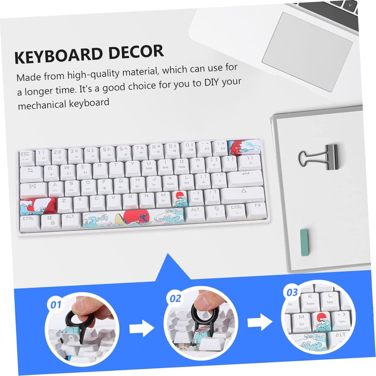 Custom Esc Enter Shift & Spacebar Key Caps (4 Pk.) - Vivid Setups