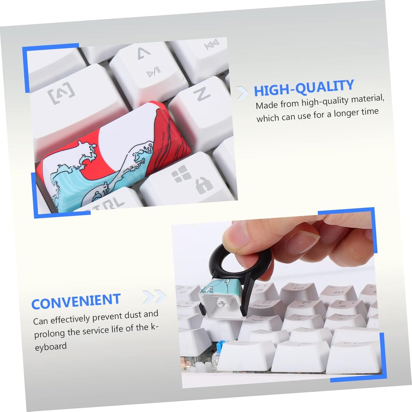 Custom Esc Enter Shift & Spacebar Key Caps (4 Pk.) - Vivid Setups