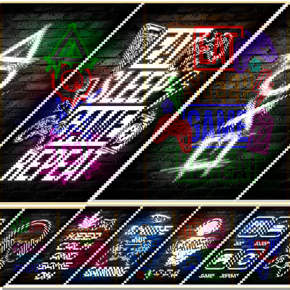 Cyber Punk Gamer Neon Printed Canvas - Vivid Setups