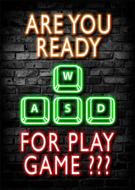 Cyber Punk Gamer Neon Printed Canvas - Vivid Setups