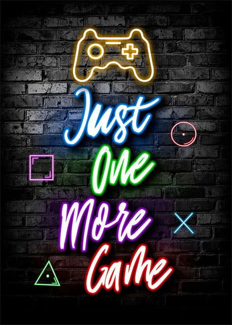 Cyber Punk Gamer Neon Printed Canvas - Vivid Setups