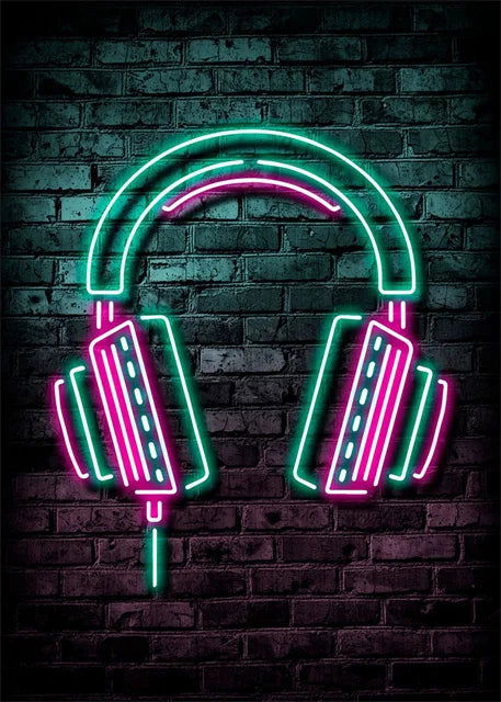 Cyber Punk Gamer Neon Printed Canvas - Vivid Setups