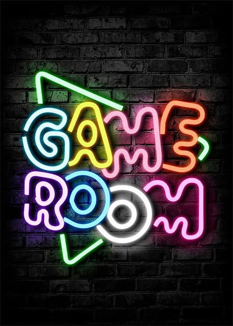 Cyber Punk Gamer Neon Printed Canvas - Vivid Setups