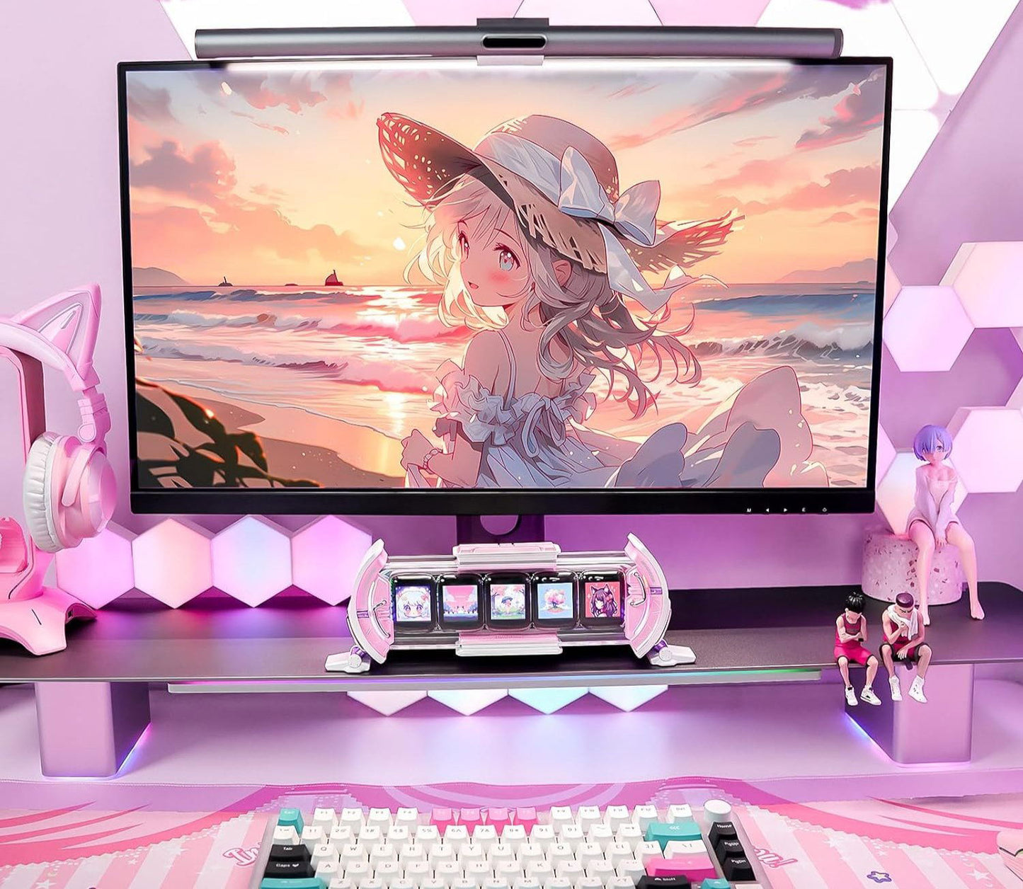 Desktop Time & Pixel Art Gaming Setup Display Clock - Vivid Setups