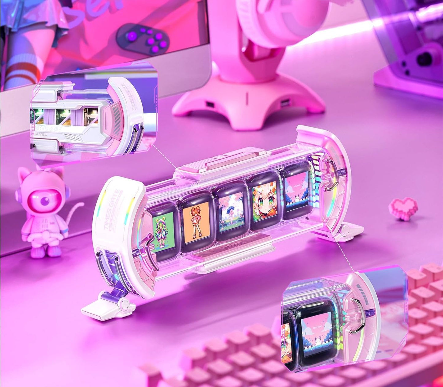 Desktop Time & Pixel Art Gaming Setup Display Clock - Vivid Setups