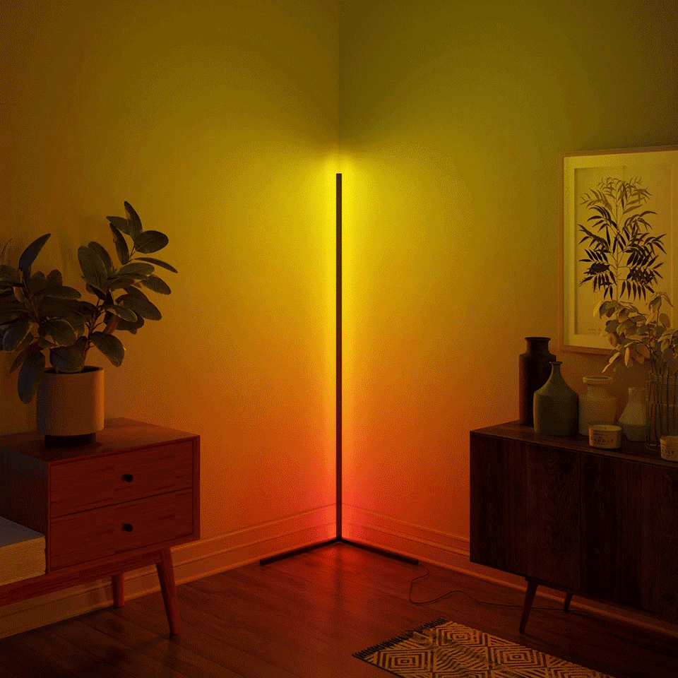 RGB Smart Floor Corner Lamp - Vivid Setups