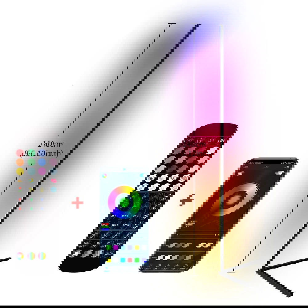 RGB Smart Floor Corner Lamp - Vivid Setups