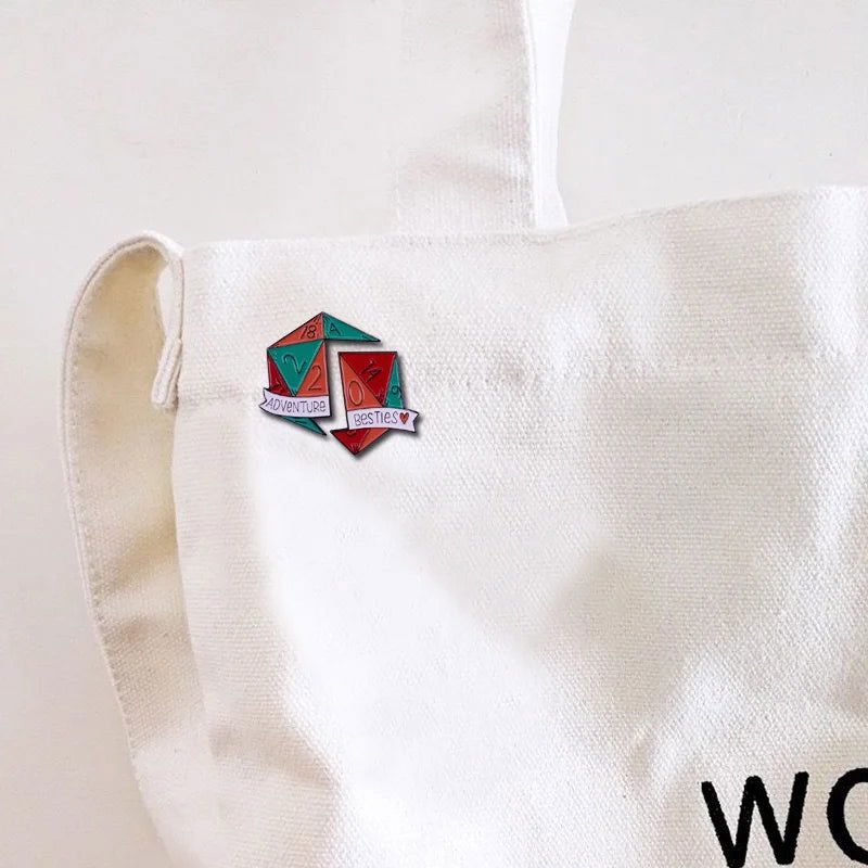 Dungeons & Dragons Inspired Couple Brooch Pin - Vivid Setups