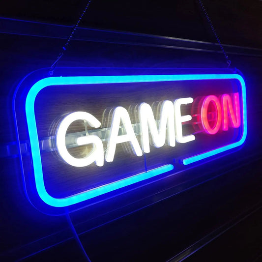 Game On Neon Wall Lamp Sign - Vivid Setups