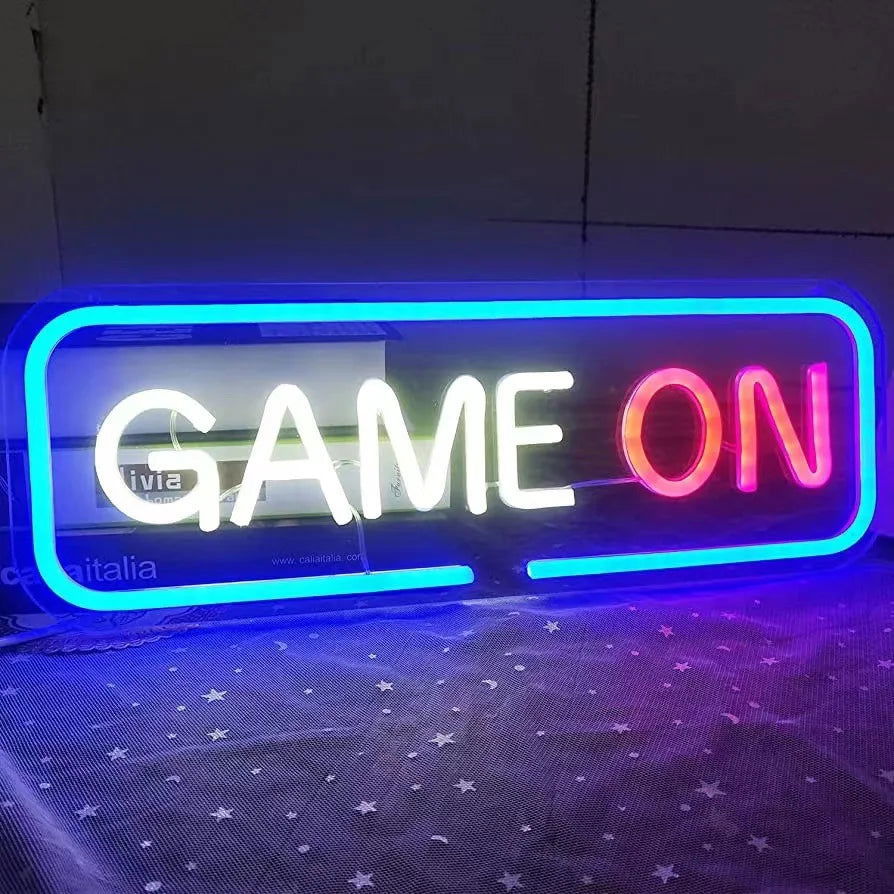 Game On Neon Wall Lamp Sign - Vivid Setups