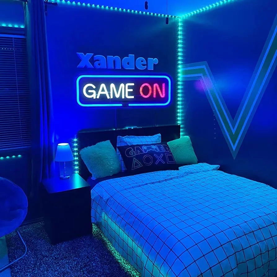 Game On Neon Wall Lamp Sign - Vivid Setups