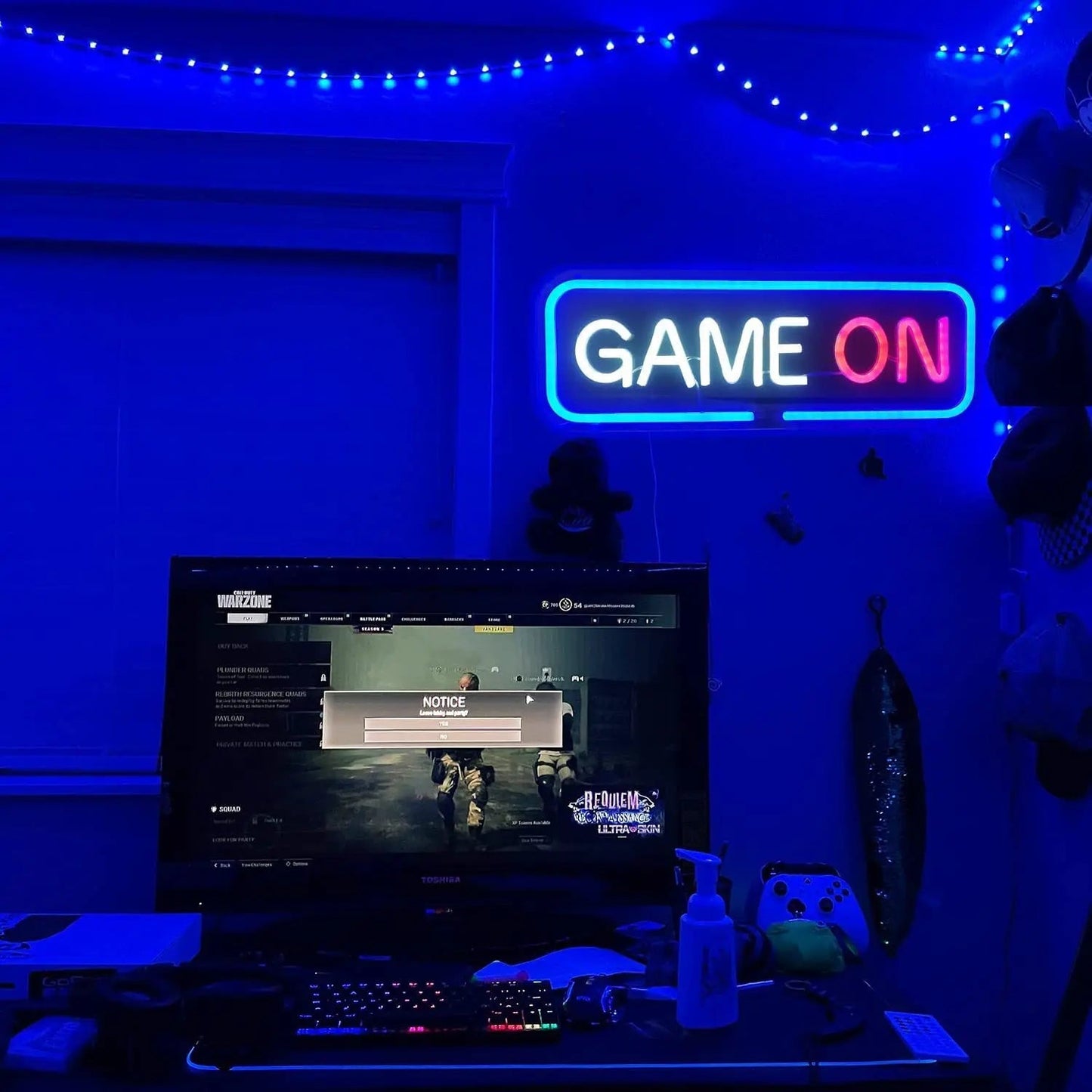 Game On Neon Wall Lamp Sign - Vivid Setups