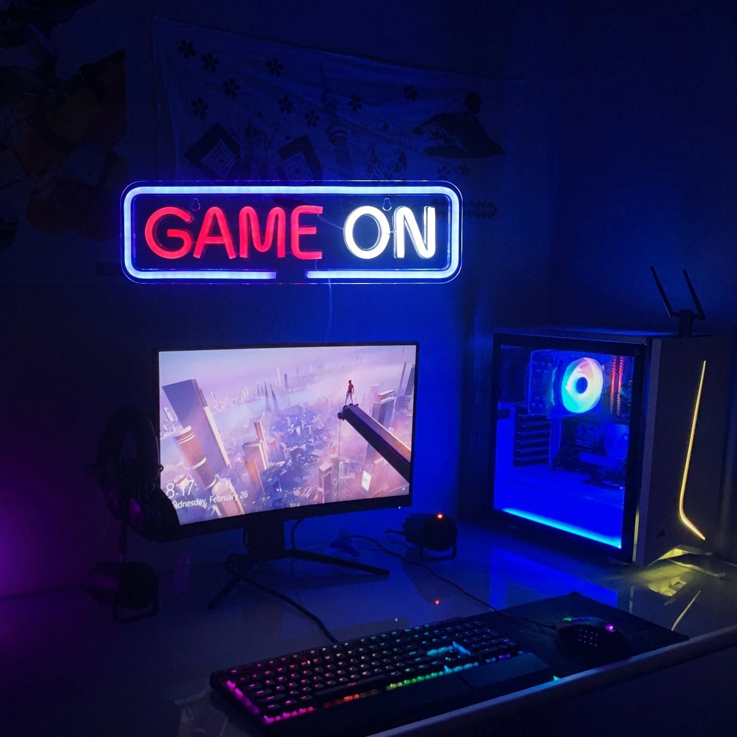 Game On Neon Wall Lamp Sign - Vivid Setups