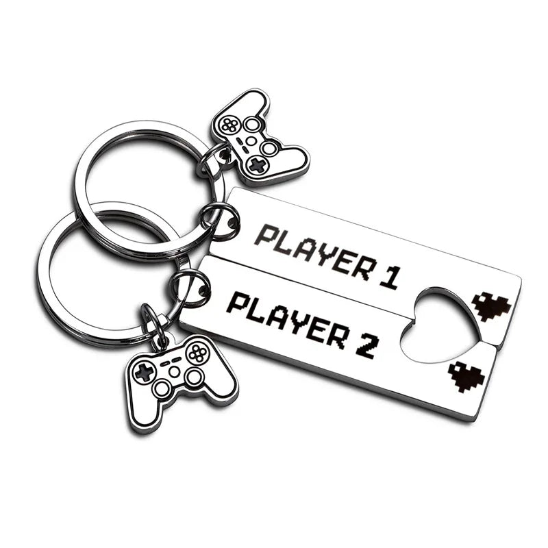 Gamer Couple Matching Keychain Set - Vivid Setups