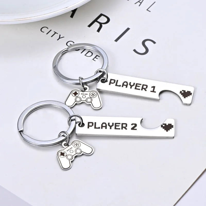 Gamer Couple Matching Keychain Set - Vivid Setups