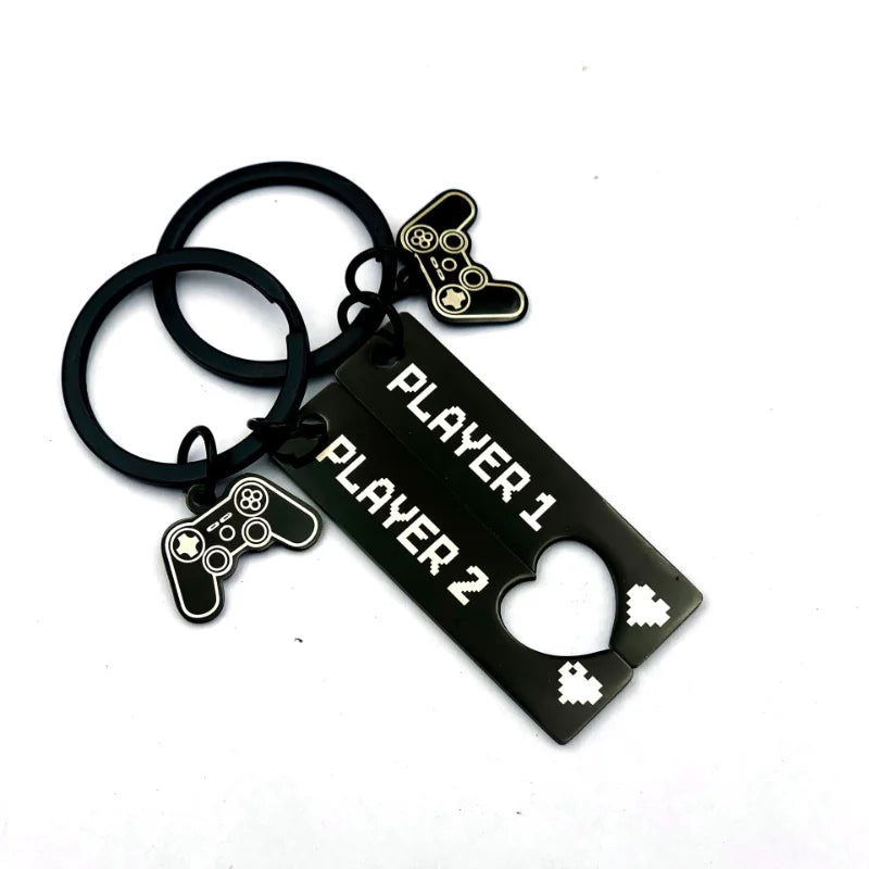 Gamer Couple Matching Keychain Set - Vivid Setups