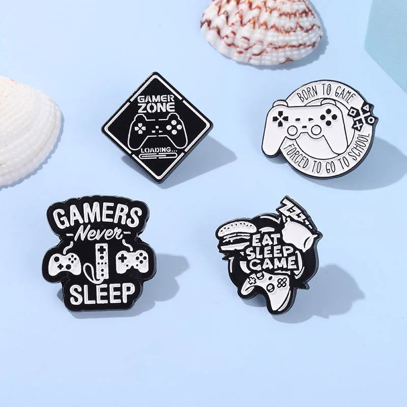 Gamer & Geek Gaming Quote Brooch Pin - Vivid Setups
