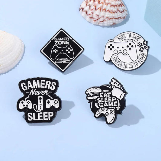 Gamer & Geek Gaming Quote Brooch Pin - Vivid Setups
