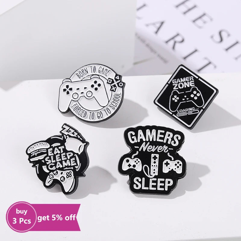 Gamer & Geek Gaming Quote Brooch Pin - Vivid Setups