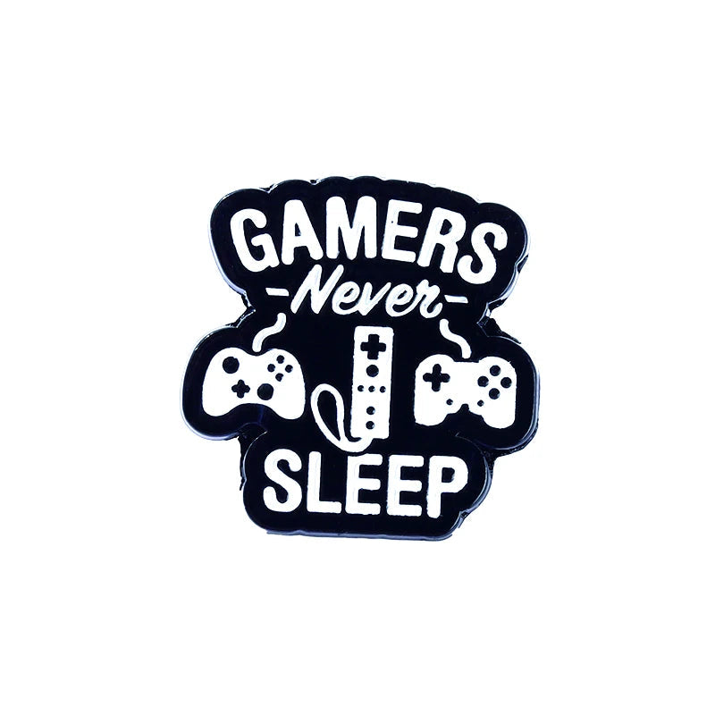 Gamer & Geek Gaming Quote Brooch Pin - Vivid Setups