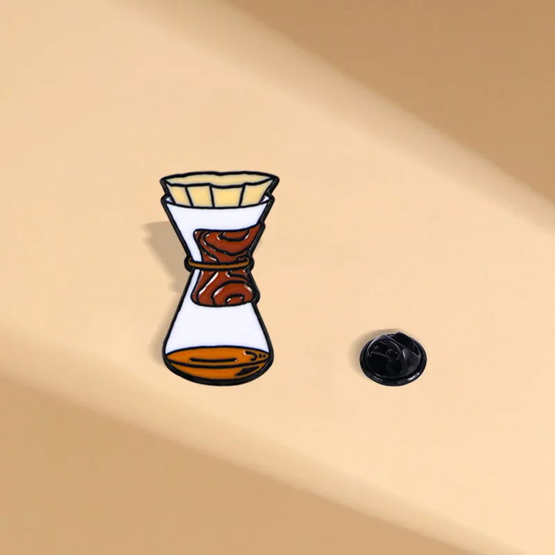Gaming & Coffee Brooch Lapel Pin - Vivid Setups