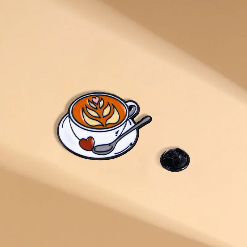 Gaming & Coffee Brooch Lapel Pin - Vivid Setups