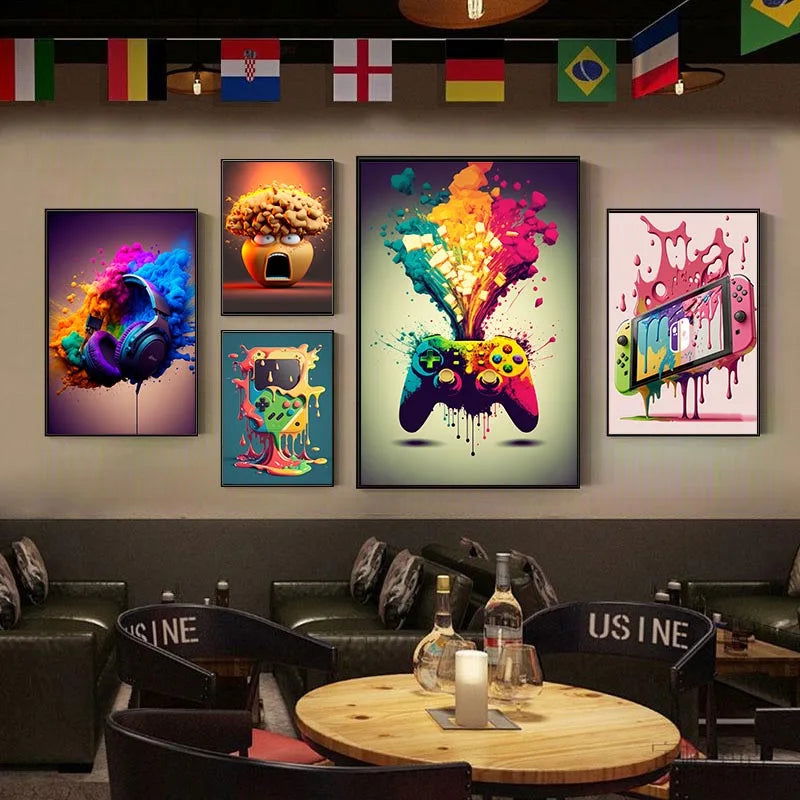 Gaming Inspired Wall Art Canvas Prints - Vivid Setups