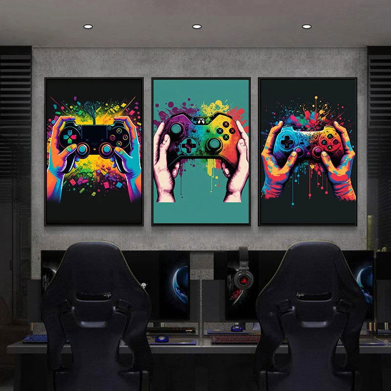 Gaming Inspired Wall Art Canvas Prints - Vivid Setups