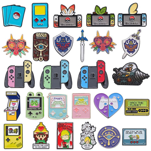 Gaming Themed Enamel Brooch Pin