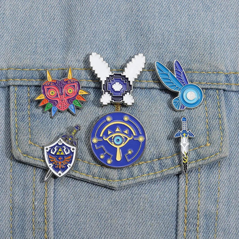 Gaming Themed Enamel Brooch Pin - Vivid Setups