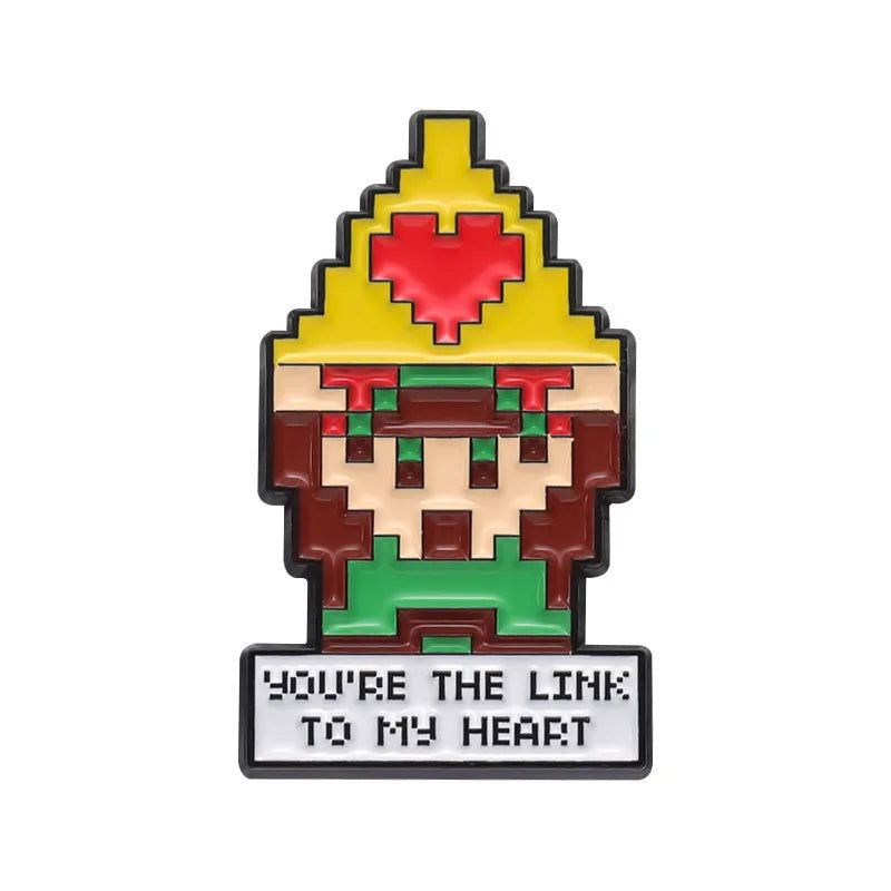 Gaming Themed Enamel Brooch Pin - Vivid Setups