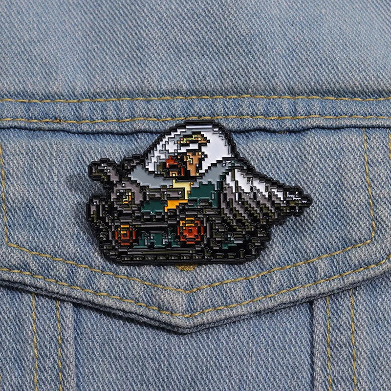 Gaming Themed Enamel Brooch Pin - Vivid Setups