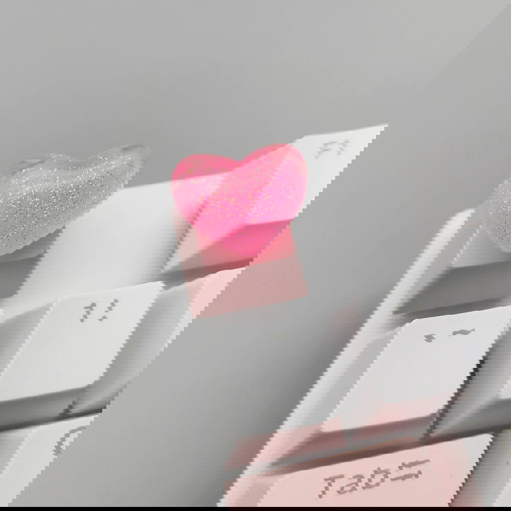 Girly Crystal Wings Mechanical Keyboard Key Cap - Vivid Setups