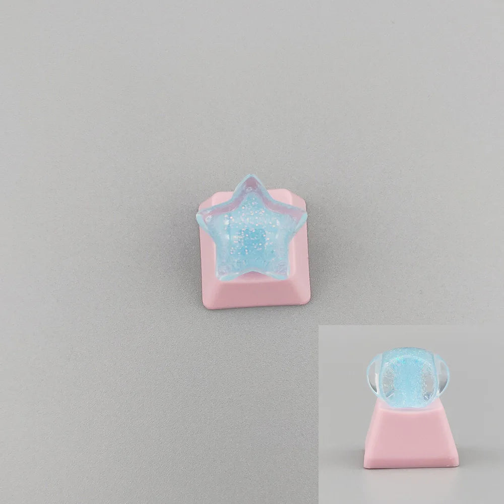 Girly Crystal Wings Mechanical Keyboard Key Cap - Vivid Setups