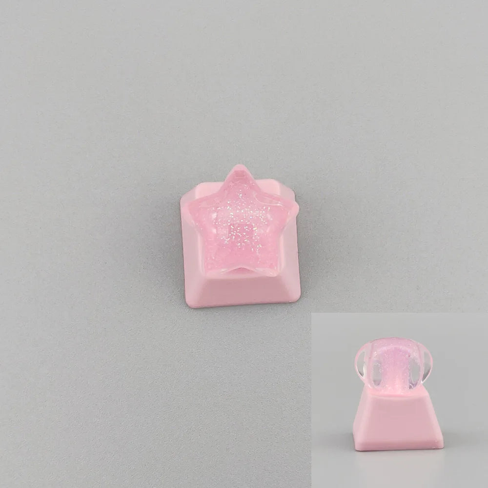 Girly Crystal Wings Mechanical Keyboard Key Cap - Vivid Setups