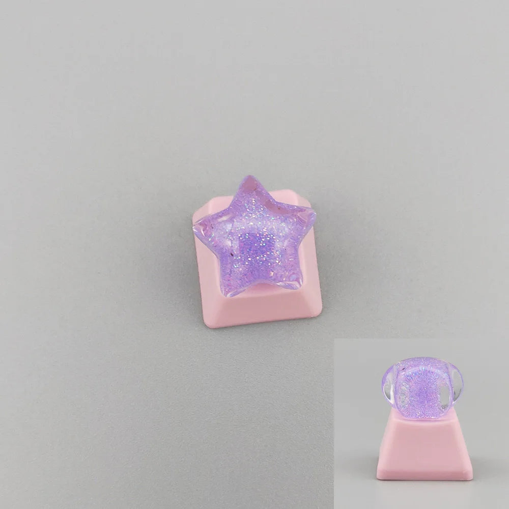 Girly Crystal Wings Mechanical Keyboard Key Cap - Vivid Setups