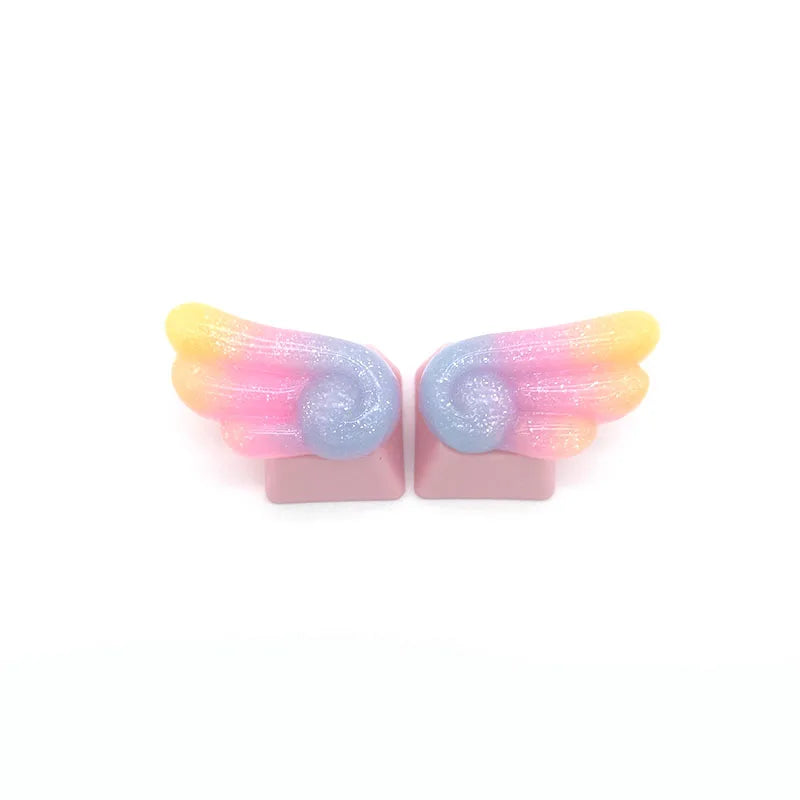 Girly Crystal Wings Mechanical Keyboard Key Cap - Vivid Setups
