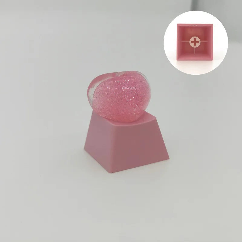 Girly Crystal Wings Mechanical Keyboard Key Cap - Vivid Setups