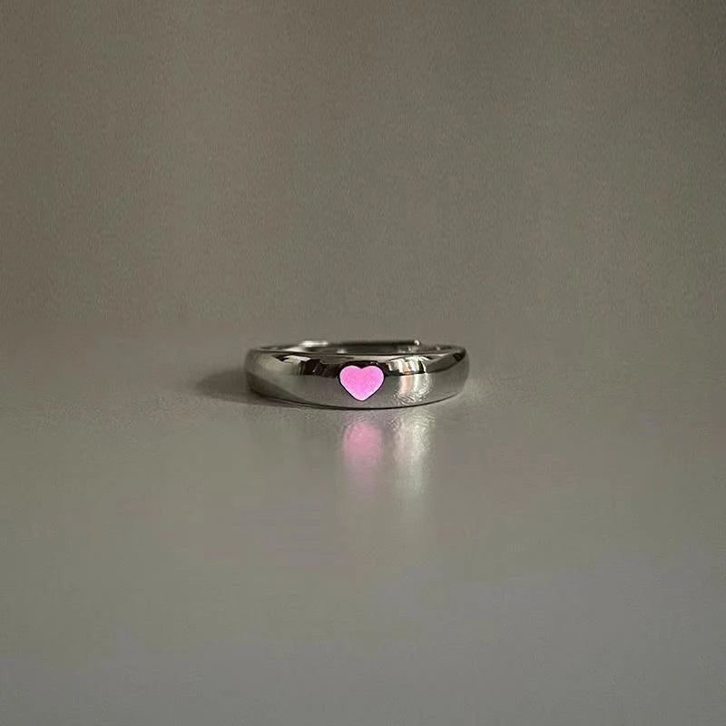 Glowing Gamer Couple Ring Set Gift - Vivid Setups