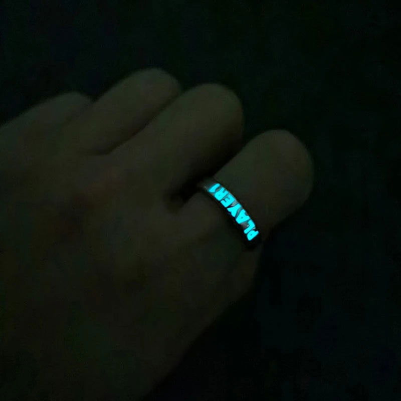 Glowing Gamer Couple Ring Set Gift - Vivid Setups
