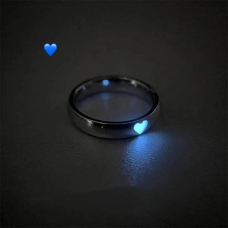 Glowing Gamer Couple Ring Set Gift - Vivid Setups