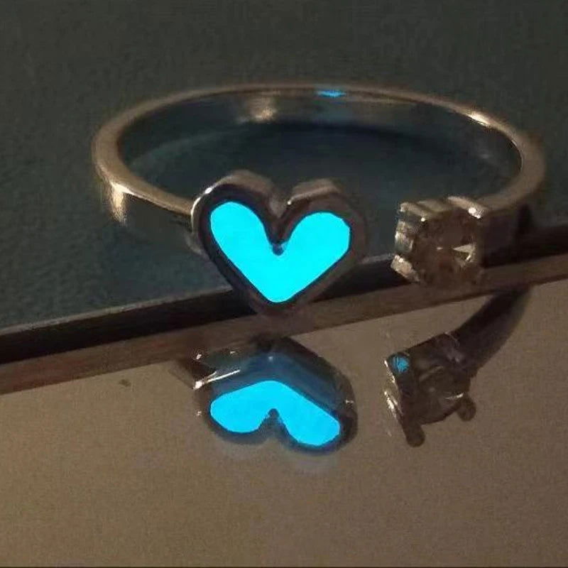 Glowing Gamer Couple Ring Set Gift - Vivid Setups