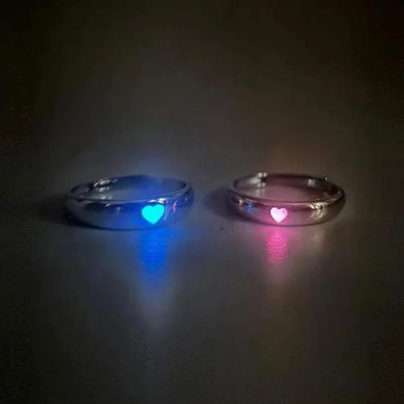 Glowing Gaming Couple Ring Set - Vivid Setups